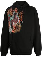 Maharishi hoodie Fire Phoenix à broderie - Noir - thumbnail