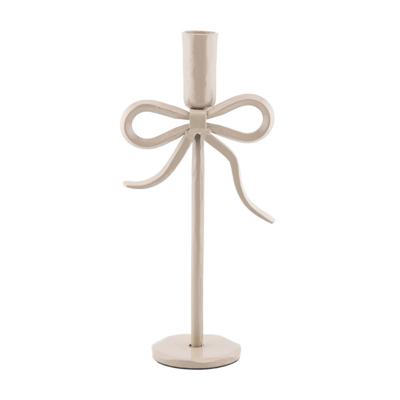 Kaarsenstandaard bow beige 25cm
