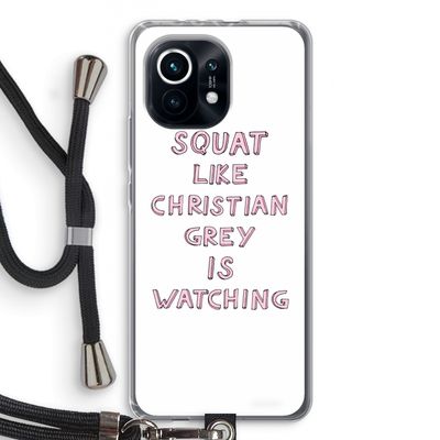 Christian Grey: Xiaomi Mi 11 Transparant Hoesje met koord