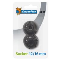 Superfish Zuignap Dubbelpak - Voor 12/16mm Aquarium Slangen, Eenvoudige Installatie, Stevige Grip