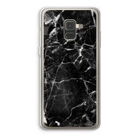 Zwart Marmer 2: Samsung Galaxy A8 (2018) Transparant Hoesje