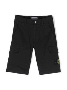 Stone Island Junior bermuda à patch logo - Noir