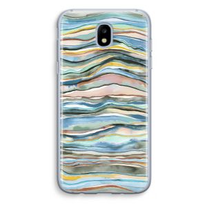 Watercolor Agate: Samsung Galaxy J5 (2017) Transparant Hoesje