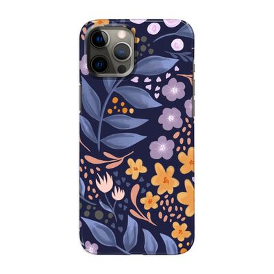 Flowers with blue leaves: Volledig geprint iPhone 12 Pro Max Hoesje Flowers with blue leaves: Volledig geprint iPhone 12 Pro Max Hoesje