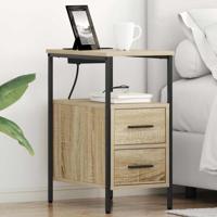 Nachtkastje 2 pcs Sonoma eiken 30 x 48 x 61 cm Bewerkt hout