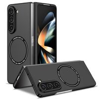 Lunso - Samsung Galaxy Z Fold5 - Magnetische hardcover hoes - Zwart Lunso - Samsung Galaxy Z Fold5 - Magnetische hardcover hoes - Zwart