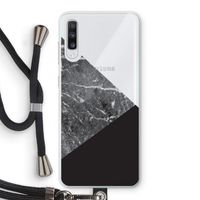 Combinatie marmer: Samsung Galaxy A70 Transparant Hoesje met koord