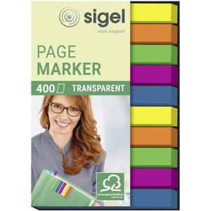 Sigel HN617 boekenlegger Flexibele bladwijzer Blauw, Groen, Oranje, Roze, Geel 400 stuk(s)