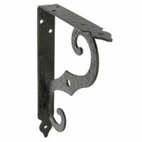 AMIG Plankdrager/steun/muurbeugel Barok - metaal - zwart - H250 x B190 mm - Tot 100 kg