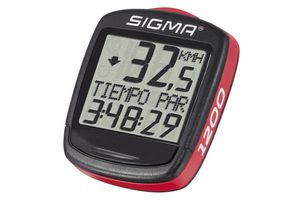 Sigma Sport BASE 1200 Bekabelde fietscomputer Zwart, Rood