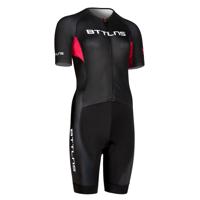 BTTLNS Chimera 1.0 basic trisuit korte mouw zwart/roze dames S