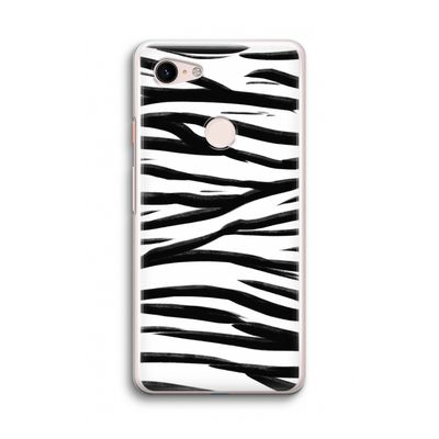 Zebra pattern: Google Pixel 3 Transparant Hoesje