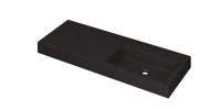 Wastafel INK Momento 1200x450x90 mm Quartz zwart 3421248