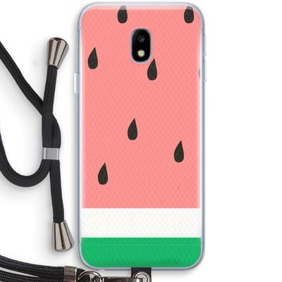 Watermeloen: Samsung Galaxy J3 (2017) Transparant Hoesje met koord