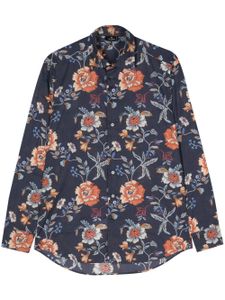 ETRO floral-print cotton shirt - Bleu