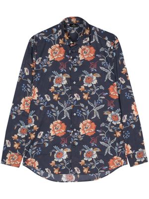 ETRO chemise en coton à fleurs - Bleu