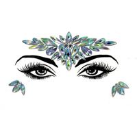 3 PC'S voorhoofd groene Masquerade make-up acryl gezicht sticker stijl: YT-05