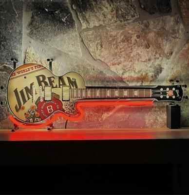 Jim Beam Classic Gitaar Neon - Junior Model 70 x 27 cm