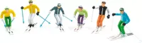 Figuren staand met ski's 6st - thumbnail