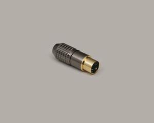 BKL Electronic 0204020 Miniatuur-DIN-connector Stekker, recht Aantal polen: 6 Zwart 1 stuk(s)