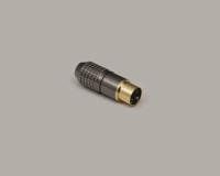 BKL Electronic 0204018 Miniatuur-DIN-connector Stekker, recht Aantal polen: 4 Zwart 1 stuk(s)
