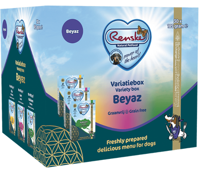 Renske variatiebox Beyaz graanvrij 30x185gram hondenvoer