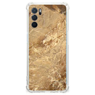 OPPO A16 | A16s | A54s Anti-Shock Hoesje Marmer Creme OPPO A16 | A16s | A54s Anti-Shock Hoesje Marmer Creme