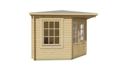 Blokhut - Tuinhuis Emma | 40 mm | vuren bruin geïmpregneerd