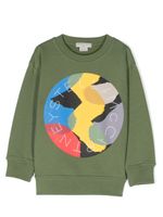 Stella McCartney Kids sweat imprimé à col rond - Vert - thumbnail