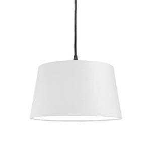 QAZQA Moderne hanglamp zwart met witte kap 45 cm - Pendel