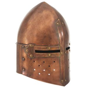 VidaXL Ridderhelm middeleeuws replica larp staal koperkleurig