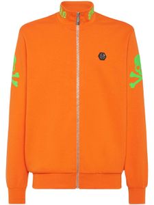 Philipp Plein sweat zippé à détail brodé - Orange