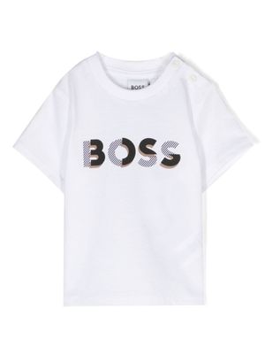 BOSS Kidswear t-shirt en coton à logo imprimé - Blanc