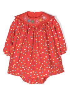 Stella McCartney Kids robe imprimée à volants - Rouge