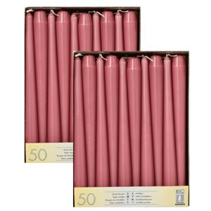 Dinerkaarsen Mega pack - 100x - oudroze - Gotisch - 25 cm