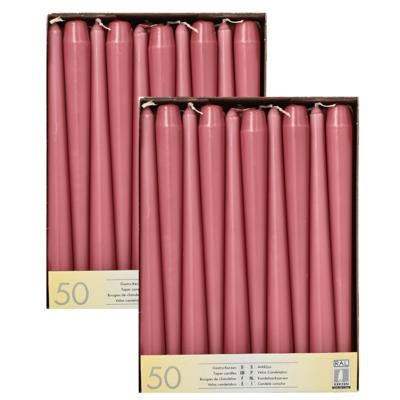 Dinerkaarsen Mega pack - 100x - oudroze - Gotisch - 25 cm