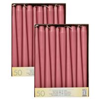 Dinerkaarsen Mega pack - 100x - oudroze - Gotisch - 25 cm