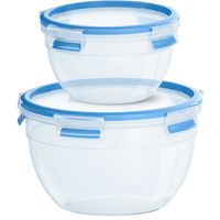 Emsa Clip & Close vershoudbakjes, 2 delige set, 1,0 / 2,6 L doos