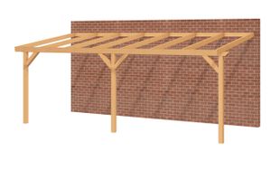 YARD Outdoor OBLIQUE Veranda Schuin dak - 700x350 cm Douglashout- Schuin dak- - YARD Outdoor