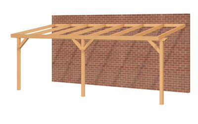 YARD Outdoor OBLIQUE Veranda Schuin dak - 700x350 cm Douglashout- Schuin dak- - YARD Outdoor