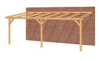 Aanbouwveranda OBLIQUE Schuin dak - 700x350 cm- Schuin dak- - YARD Outdoor