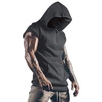 Voor heren T-shirt Effen Capuchon Straat Casual Korte mouw Kleding Modieus Klassiek Comfortabel Groot en klein Lightinthebox