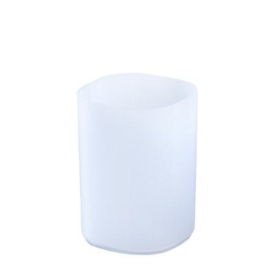 2 stks multifunctionele 4 grid Desktop pennenhouder Office school opslag geval duidelijk plastic vak Bureau potlood organisator (witte ronde)