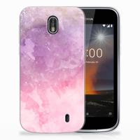 Smartphone hoesje Nokia 1 Pink Purple Paint