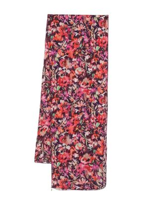 Patrizia Pepe écharpe fleurie à imprimé abstrait - Rouge Patrizia Pepe écharpe fleurie à imprimé abstrait - Rouge