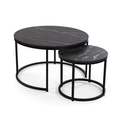Set van 2 tafels Versa Aurea 48 x 48 x 42 cm 80 x 80 x 48 cm
