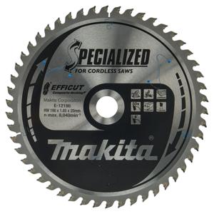 Makita Afkortzaagblad voor WPC | Efficut | Ø 190mm Asgat 20mm 50T - E-12186