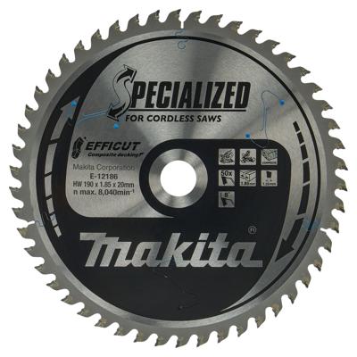 Makita Afkortzaagblad voor WPC | Efficut | Ø 190mm Asgat 20mm 50T - E-12186