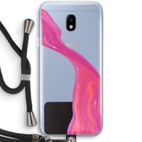 Paarse stroom: Samsung Galaxy J3 (2017) Transparant Hoesje met koord
