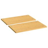 VidaXL Kookplaatafdekkingen 2 st 50x28x1,5 cm bamboe